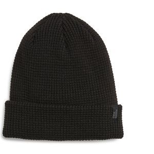 Steve Madden Men's Hat Black One Size Ribbed Solid Cuffed Beanie